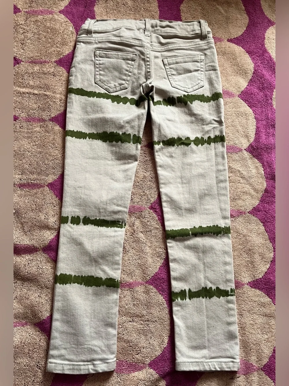 Jak & Peppar Girls Brushstroke Stripe Skinny Jeans size 6